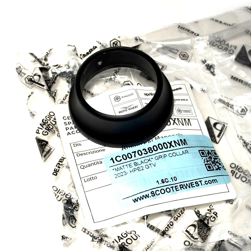 *MATTE BLACK* GRIP COLLAR PLASTIC VESPA GTS SUPER SPORT 2023- HPE2 GTS310