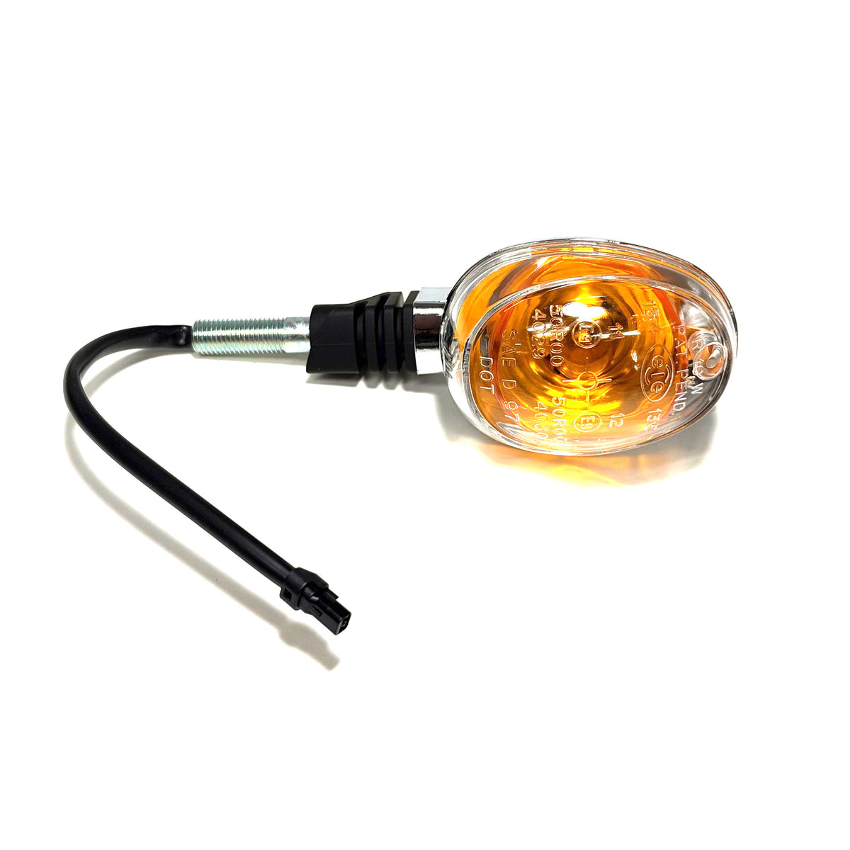 CHROME REAR RH RIGHT TURN SIGNAL LAMP POD VESPA 946 (DOT)