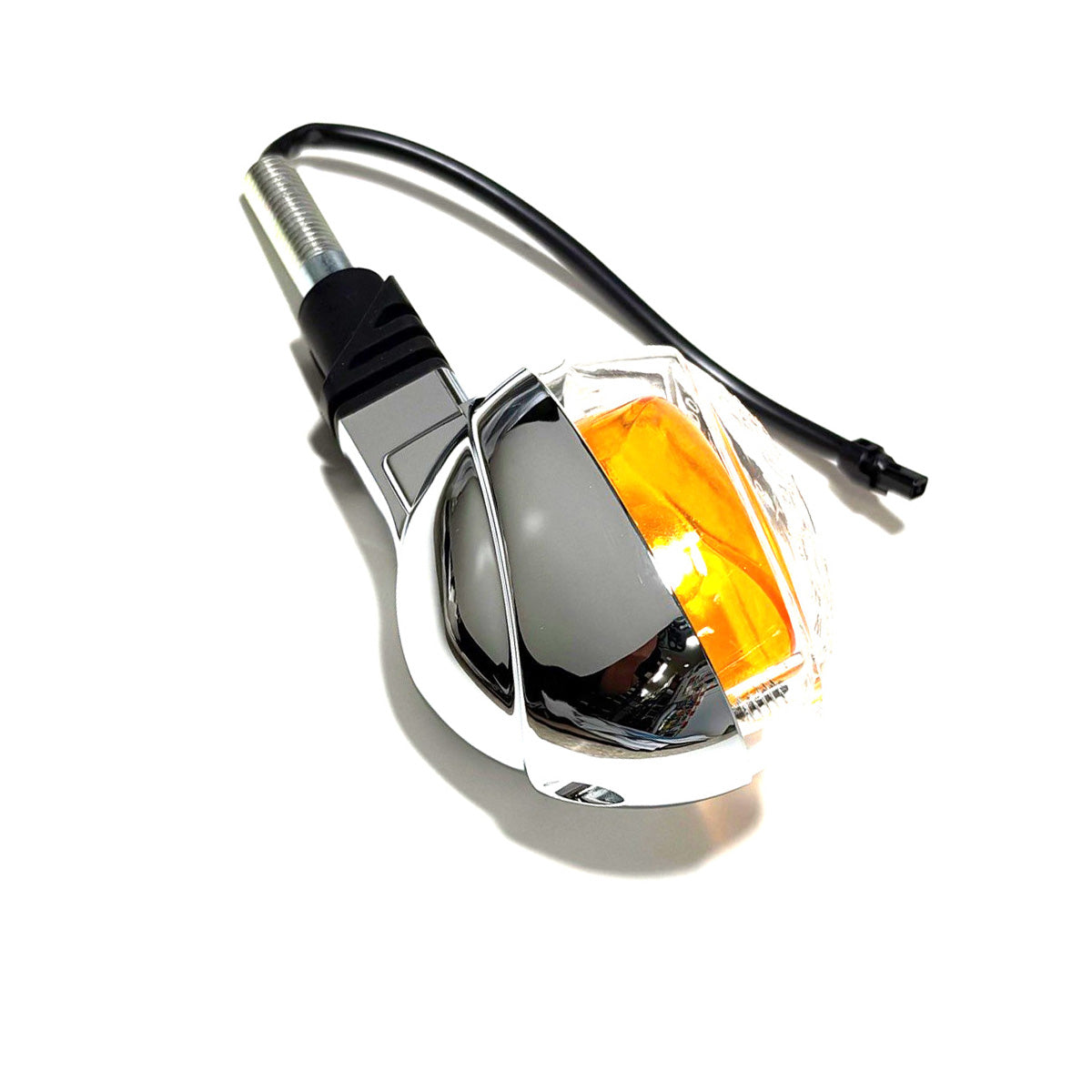 CHROME REAR LH LEFT TURN SIGNAL LAMP POD VESPA 946 (DOT)