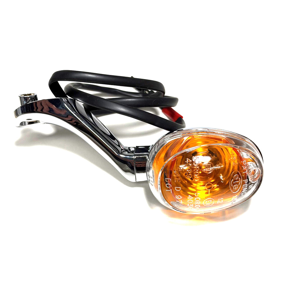 CHROME FRONT LH LEFT TURN SIGNAL LAMP POD VESPA 946 1D000310 (DOT)