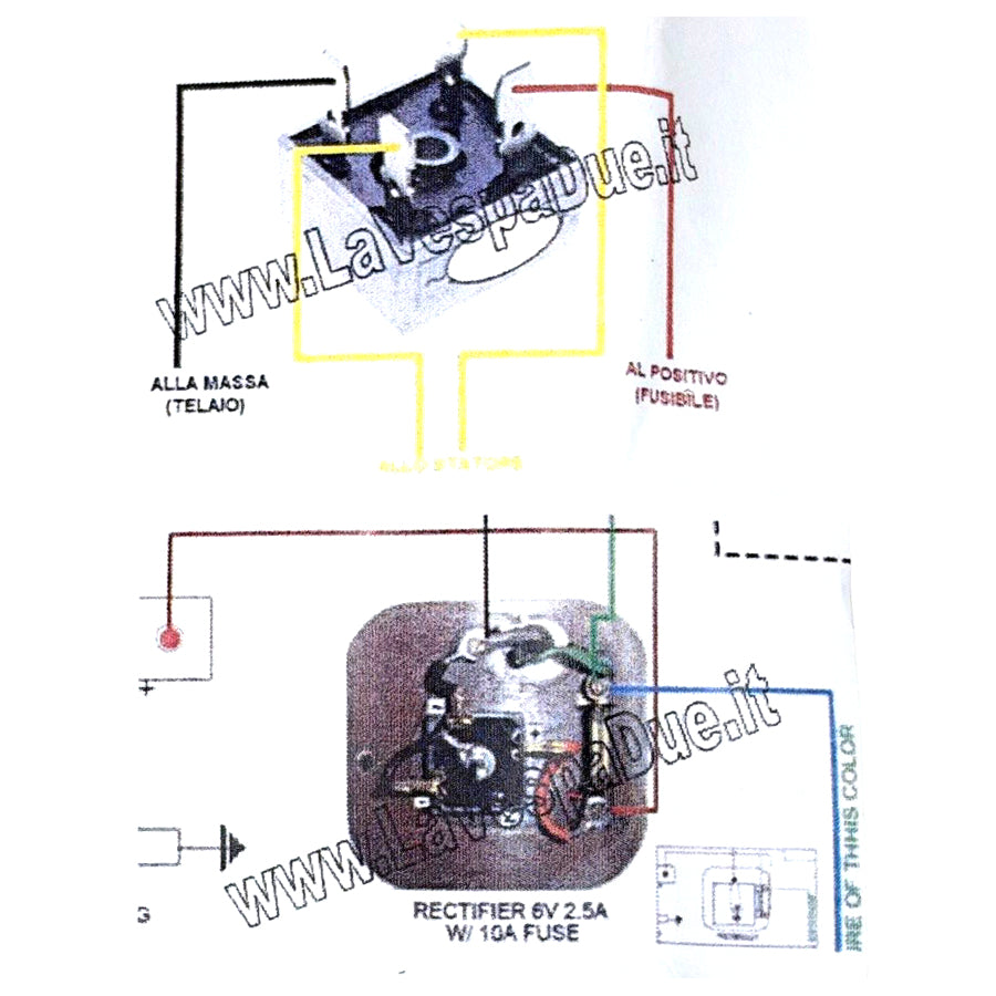 1PHASE 600V 15 AMP DIODE BRIDGE RECTIFIER (SPLICE IN) IDEAL FOR MOST LARGE USA DC HORNS TO RUN ON AC RALLY/SPRINT/SUPER/SMALL FRAME