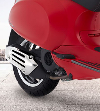 MUFFLER WITH HEAT PROTECTION iGET VESPA PRIMAVERA SPRINT 150 2017-2023 (1A0118605)