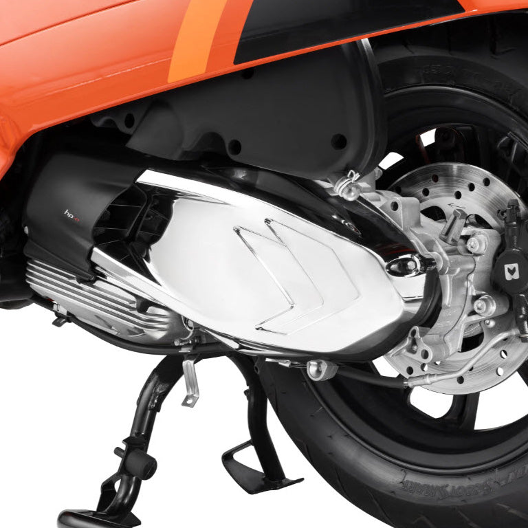 *CHROME*  PLASTIC OUTER BELT ENGINE COVER VESPA GTS/GTV/SUPER 300 HPE HPE2 2020-2025 CLOSEOUT