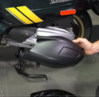 *MATTE BLACK*  PLASTIC OUTER BELT COVER - VESPA GTS/GTV 300 HPE HPE2 2020-2025