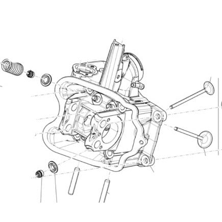 ASSEMBLED CYLINDER HEAD PIAGGIO BV400