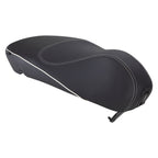 SPRINT/PRIMAVERA (125/150 ONLY) SEAT **BLACK W/ WHITE PIPING**(1B001300)