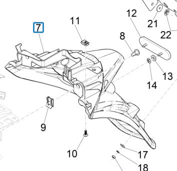 REAR MUDGUARD FENDER PIAGGIO LIBERTY 50-150