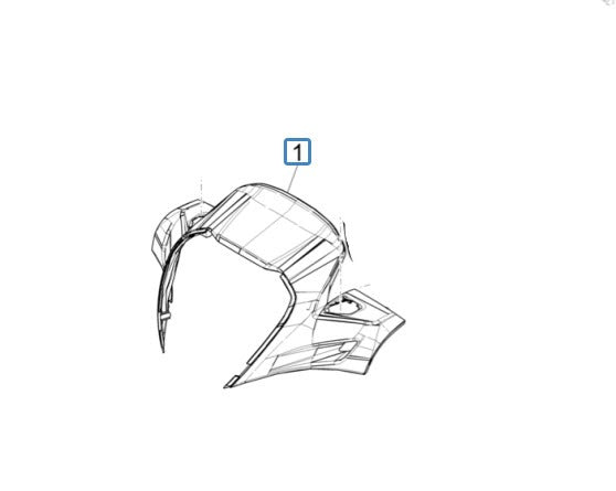 MATTE BLACK N12 FRONT HANDLEBARS COVER PIAGGIO BV400