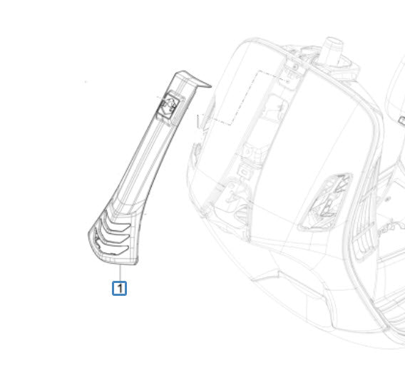 **BIANCO (WHITE) B04** HORN/STEERING COVER GTS HPE2 2023-CURRENT