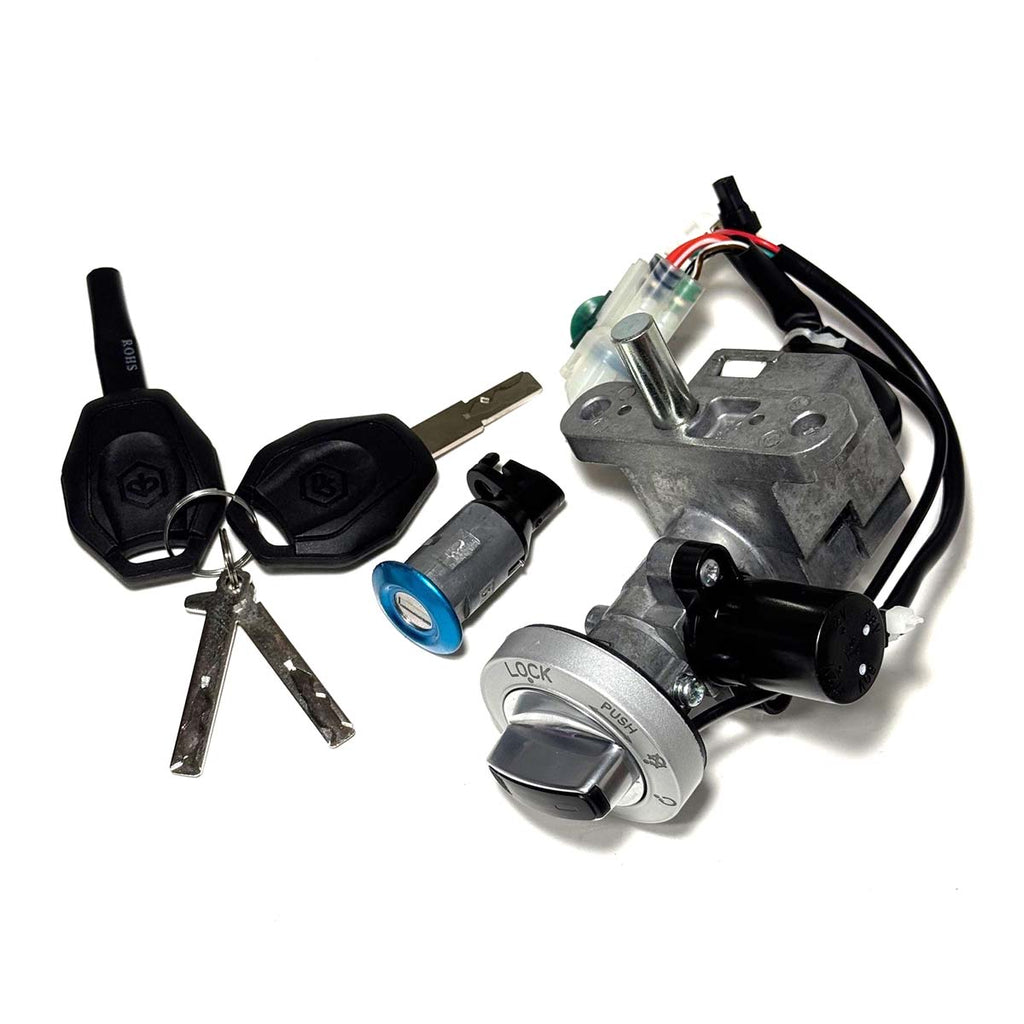 LOCK KEY SET IGNITION SWITCH AND SEAT LOCK WITH 4 KEYS (NO FOBS) PIAGGIO 1
