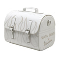 VESPA WHITE LEATHER TOP CASE BAG MADE IN ITALY - JUSTIN BIEBER