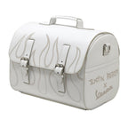 VESPA WHITE LEATHER TOP CASE BAG MADE IN ITALY - JUSTIN BIEBER