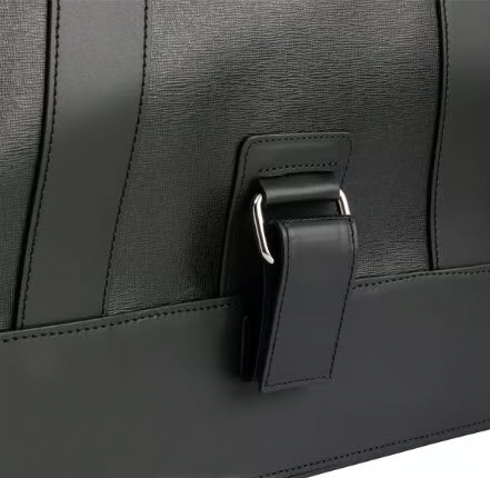 OFFICIAL VESPA BLACK LEATHER REAR/TAIL BAG