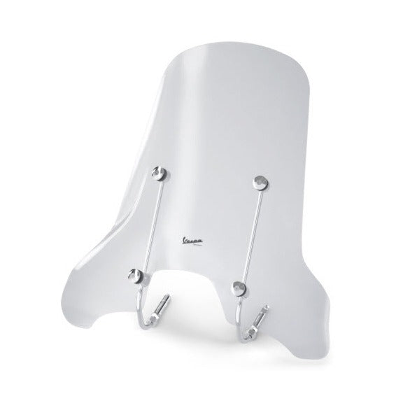 CLEAR **TALL** WINDSHIELD (21.5" TALL x 28.5" WIDE) VESPA SPRINT 2024--**OEM PIAGGIO** (INCLUDES HARDWARE) (1B011180)