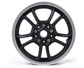 GRAPHITE BLACK WITH SPUN ALUMINUM EDGE REAR WHEEL VESPA GTS 300 HPE2 SUPER & SUPERTECH 2023 (3.00x12")