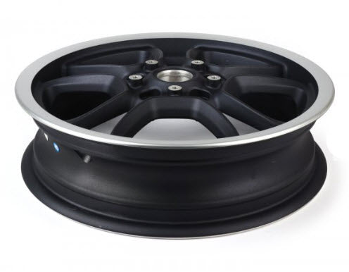 GRAPHITE BLACK WITH SPUN ALUMINUM EDGE REAR WHEEL VESPA GTS 300 HPE2 SUPER & SUPERTECH 2023 (3.00x12")