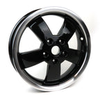 RIM (WHEEL) FRONT GTS SUPER 2014-2022 ABS 3.00x12" GLOSS BLACK W/SPUN SILVER EDGE