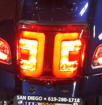 RED POWER1 LED TAIL LIGHT FOR ABS VESPA GTS GTV AND SUPER HPE