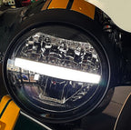 BLACK OUT LED HEADLIGHT ASSEMBLY WITH HALO RUNNING LIGHT BAR GTS SUPER 300 HPE HPE2