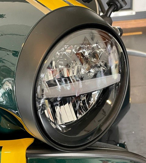 BLACK OUT LED HEADLIGHT ASSEMBLY WITH HALO RUNNING LIGHT BAR GTS SUPER 300 HPE HPE2