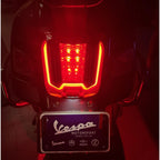 SMOKED G3 LED TAILLIGHT ASSEMBLY W/MATTE BLACK BEZEL 2015-2022 VESPA GTS SUPER SPORT 300 HPE
