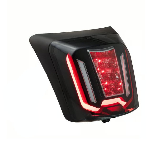 SMOKED G3 LED TAILLIGHT ASSEMBLY W/MATTE BLACK BEZEL 2015-2022 VESPA GTS SUPER SPORT 300 HPE