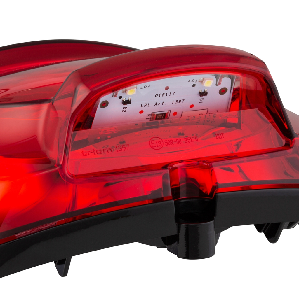 LED TAIL LIGHT ASSEMBLY "NOTTE" WITH BLACK BEZEL - VESPA GTS/GTV HPE 2020-2022