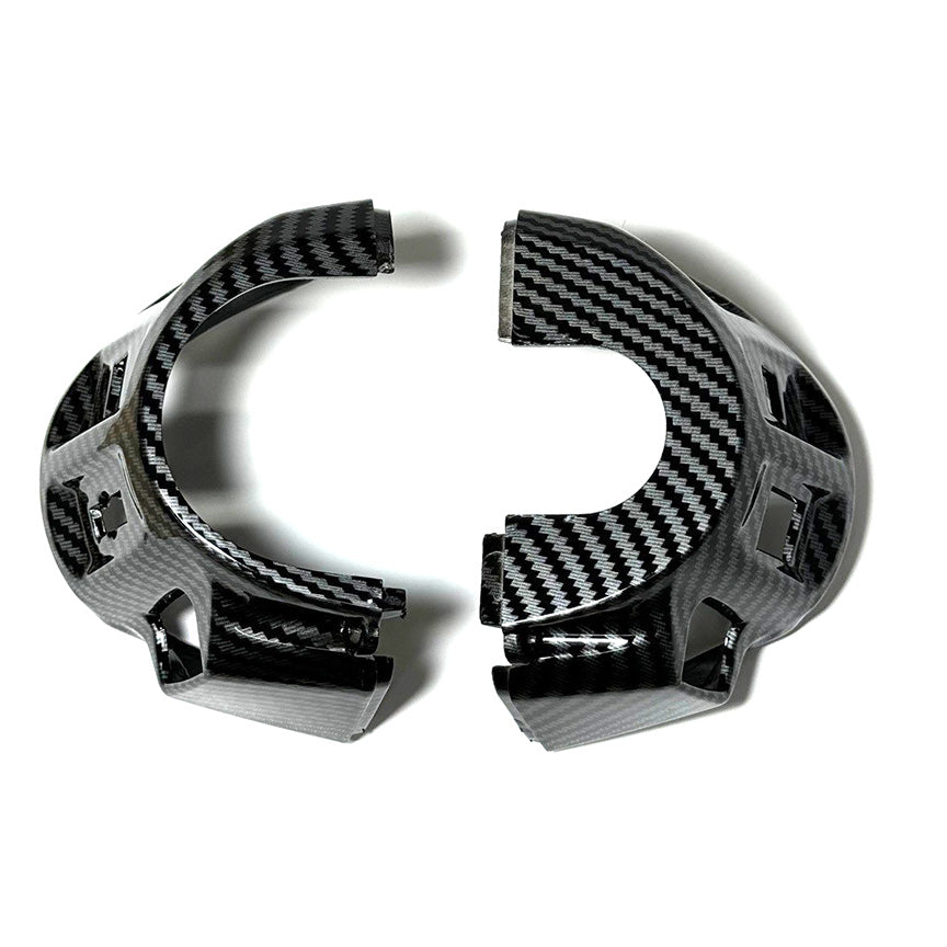 *CARBON FIBER LOOK*  Pair of Handle Bar Switch Covers Vespa GTS 300 SUPER SUPER SPORT TECH HPE2 2023-CURRENT