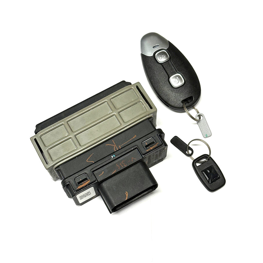 LOCK SET WITH KEYLESS RECEIVER, FOB, AND MASTER CHIP VESPA GTS 300 HPE2 2023-CURRENT (1D004787)