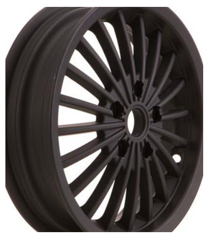 *MATTE BLACK* 12" SIP STYLE 20-SPOKE WHEEL FITS GTS/GTS/SUPER 300