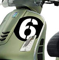 ORIGINAL "6" DECALS/STICKERS KIT SEI GIORNI (PAIR- FRONT/SIDE) FITS BOTH GTV AND HPE
