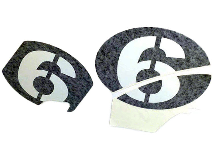 ORIGINAL "6" DECALS/STICKERS KIT SEI GIORNI (PAIR- FRONT/SIDE) FITS BOTH GTV AND HPE