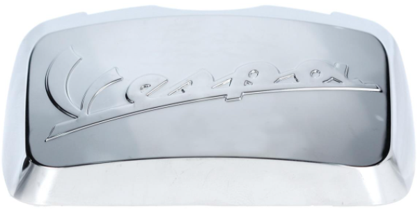 CHROME "VESPA" RACK COVER FOR HANDRAIL RACK MOUNT LX GTS (2006-2019)