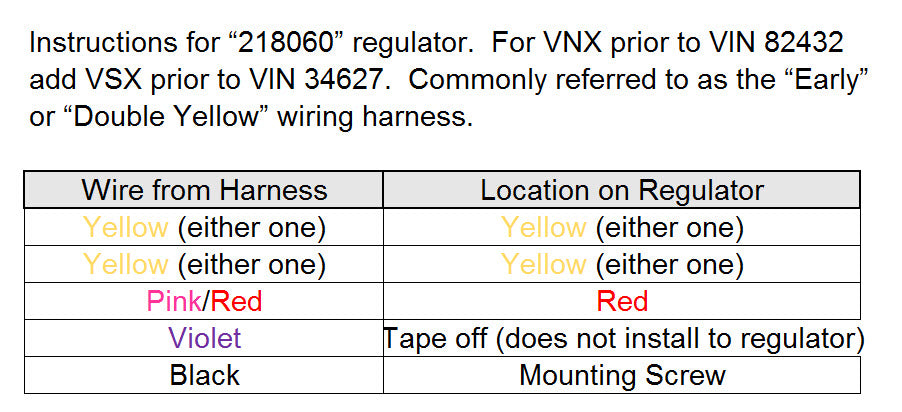 **AFTERMARKET** REGULATOR/RECTIFIER 12VOLT 4 CONNECTOR (EARLIER-DOUBLE YELLOW WIRE VNX/VSX) (160767)