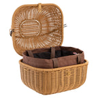**TAN/LIGHT BROWN** CLASSIC WICKER TOP CASE BASKET WITH INNER BAG 18L