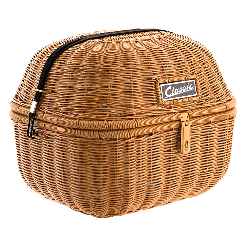 **TAN/LIGHT BROWN** CLASSIC WICKER TOP CASE BASKET WITH INNER BAG 18L