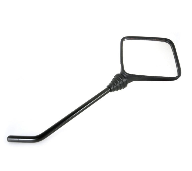 VESPA SQUARE BLACK PLASTIC PIAGGIO MIRROR FOR LEFT OR RIGHT SIDE PX EACH (MIRROR CLAMP NOT INCLUDED)