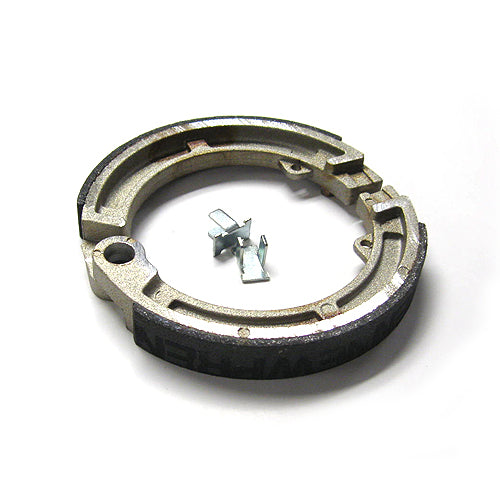 FRONT BRAKE SHOES (PAIR) 8" WITH SINGLE POST VINTAGE VESPA 1950-1960 VBA VNA VNB VBB ALL SMALL FRAME (022001-091058) (3197)