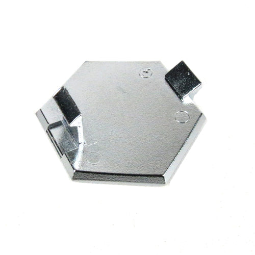 PIAGGIO HORN COVER HEXAGON BADGE/EMBLEM SNAP-IN BLUE W/SILVER - USA ET2 ET4 BV200-500 GT200 2005 & OLDER