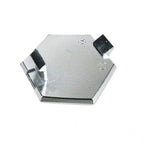 PIAGGIO HORN COVER HEXAGON BADGE/EMBLEM SNAP-IN BLUE W/SILVER - USA ET2 ET4 BV200-500 GT200 2005 & OLDER