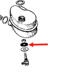 OIL TANK RUBBER PACKING GASKET BETWEEN OIL TANK (PLASTIC) AND BANJO FITTING WASHER; VINTAGE VESPA (156491 296172)