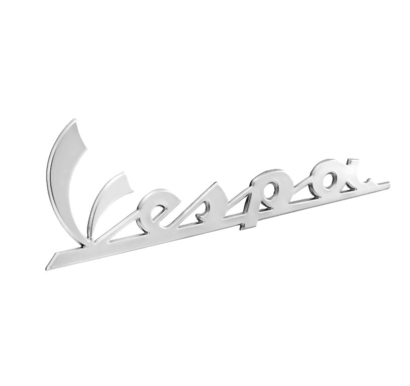 **VESPA** 4" SILVER BADGE EMBLEM LEGSHIELD FOR 80TH EDITION VESPA GTS310 AND PRIMAVERA