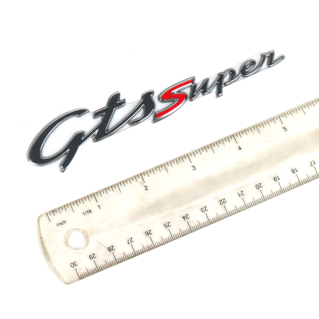 "GTS Super" BADGE EMBLEM STICKER ON RIGHT COWL WITH A RED "S" GTS SUPER 2018-2019