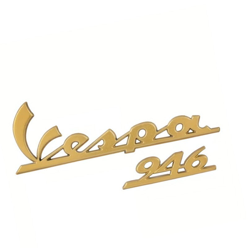 "VESPA 946" GOLD SHIELD BADGE EMBLEM LABEL 946  CHRISTIAN DIOR