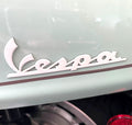 *WHITE* VESPA SIDE BADGE 4.5" (JUSTIN BIEBER)