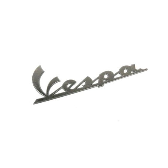 'VESPA' COWL MATTE TITANIUM BADGE (EMBLEM) 6" INCHES LONG