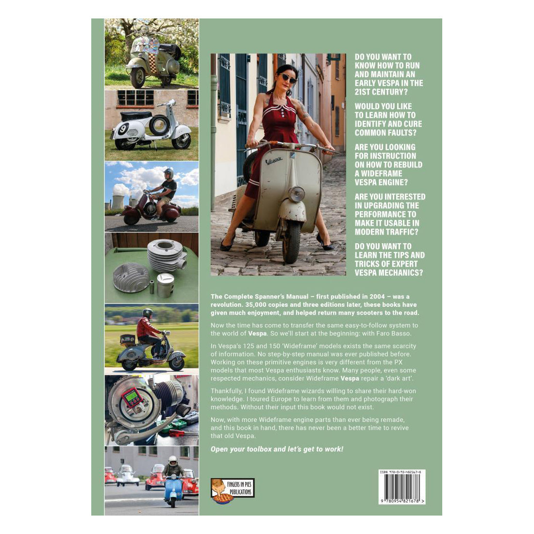 THE COMPLETE SPANNERS REPAIR MANUAL VESPA WIDE BODY WIDE FRAME FARO BASSO HANDLE BAR BIKES BY MARTIN STICKY ROUND
