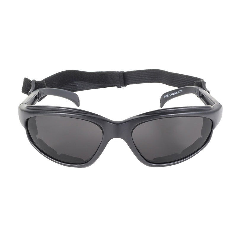 GOGGLES LIKE GLASSES WITH STRAP SMOKE LENS