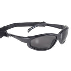 GOGGLES LIKE GLASSES WITH STRAP SMOKE LENS
