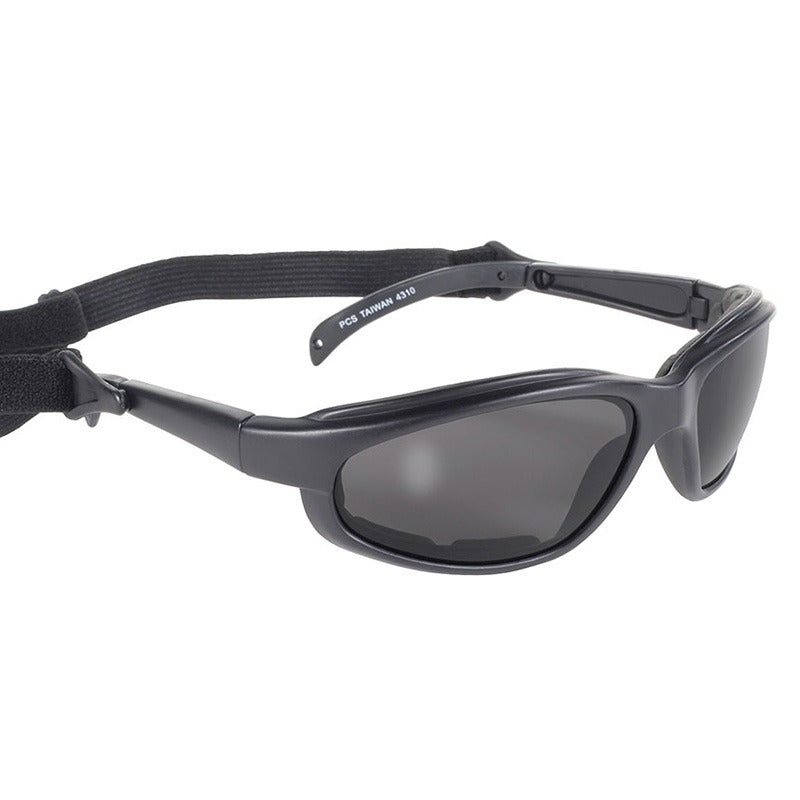 GOGGLES LIKE GLASSES WITH STRAP SMOKE LENS